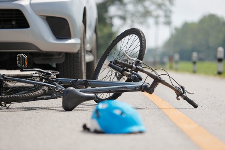 Bicycle in the Road After Crash